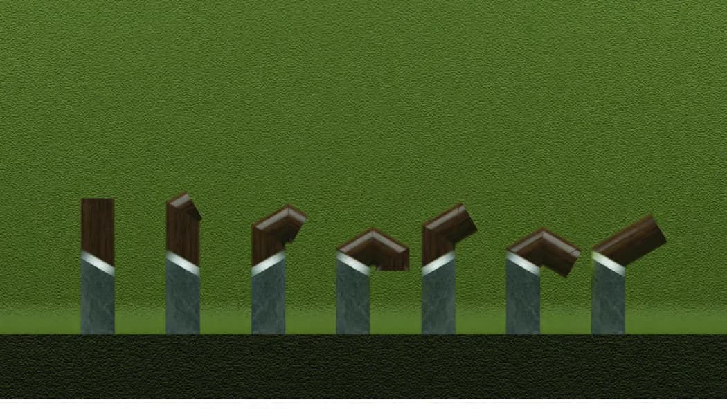 Directional light study shown as a sequence of angled positions.