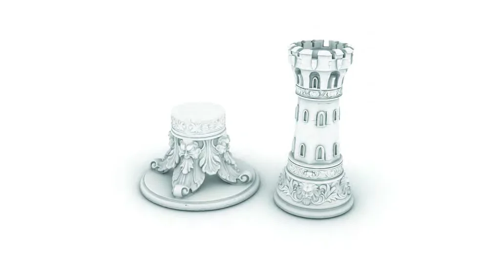 Chess pieces concept render, 2025.