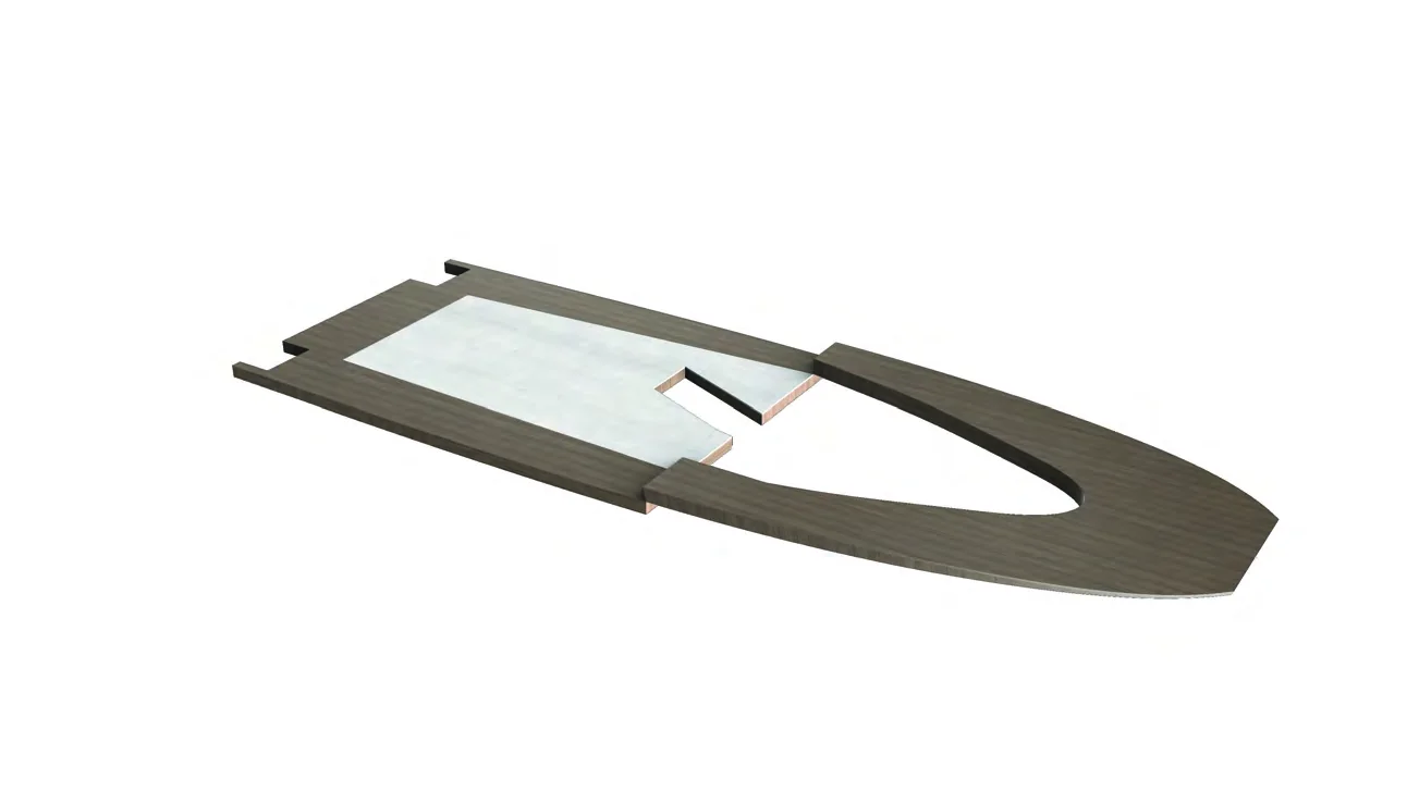 Ránova deck flooring component render.